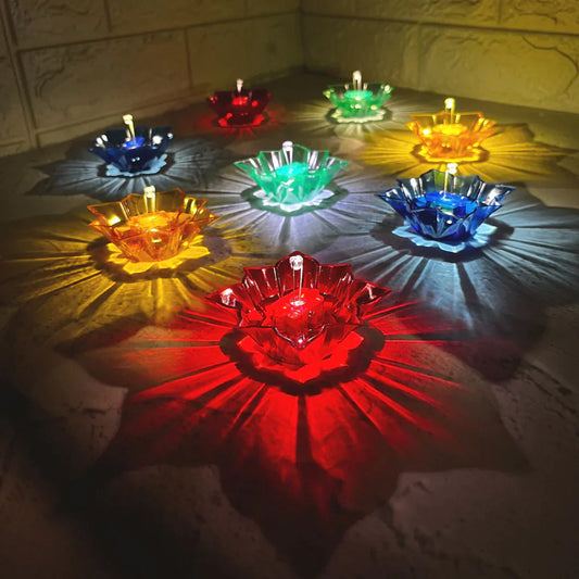 Color Diyas LED Water Sensor Diyas ( Set Of 6 )